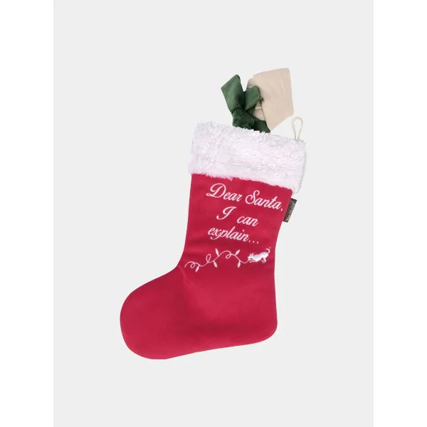 Jouet en peluche pour chien - Merry Woofmas - Chaussette de Noël - Pet PLAY