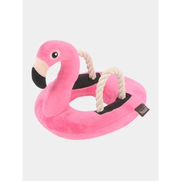 Jouet en peluche pour chien - Tropical Paradise - Bouée Flamant Rose 🦩 - Pet PLAY