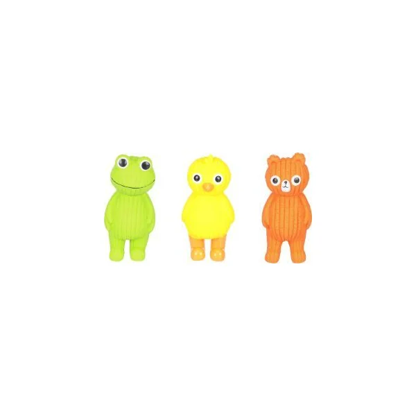 JOUET LATEX OGRE GRENOUILLE / CANARD / OURS 12,5 CM ENVIRON