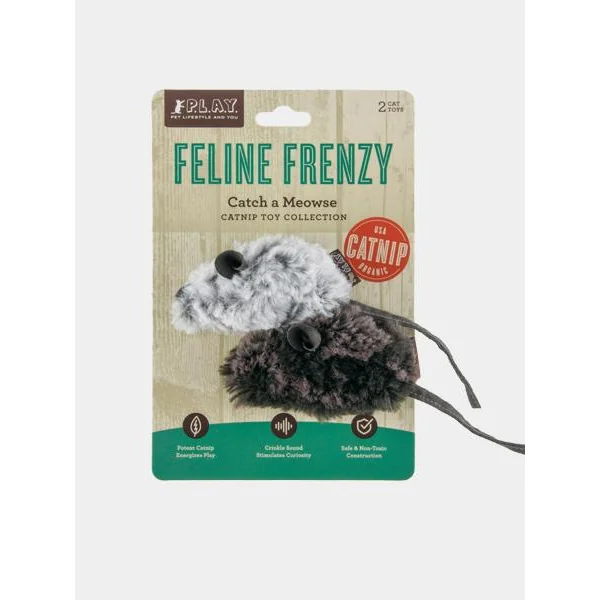 Jouet souris pour chat - Herbe à chat biologique - Pet PLAY