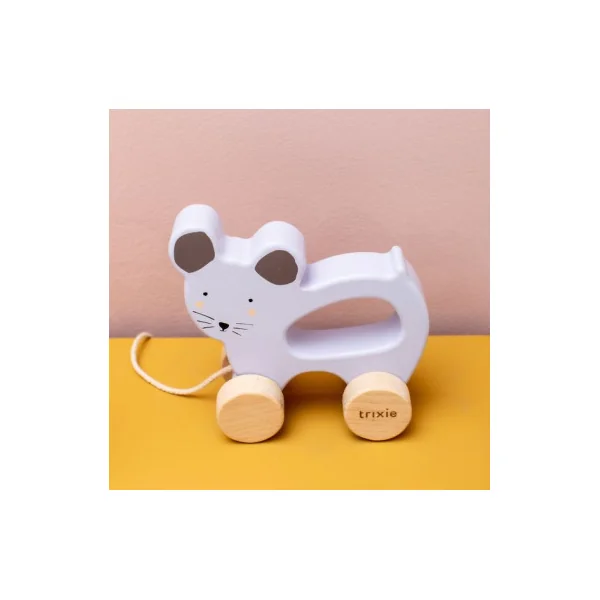 Jouet à tirer en bois Souris - Trixie