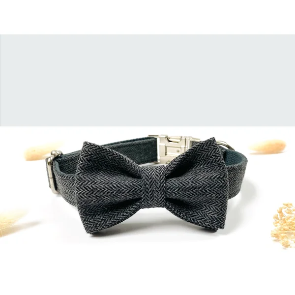 Kit Complet Chien Personnalisé Chevron Gris