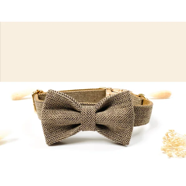 Kit Complet Chien Personnalisé Chevron Noisette