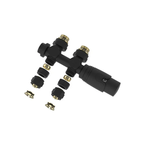 Kit Multibloc Thermostatique Noir pour Radiateur
