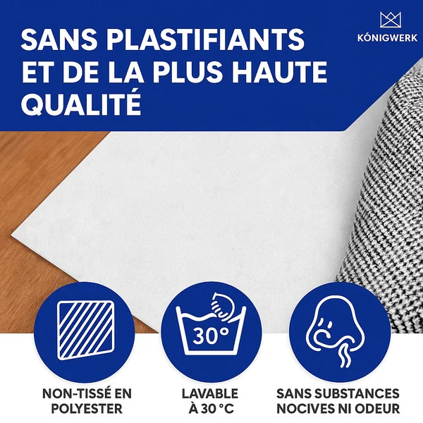 KÖNIGWERK Tapis Antislip – Couche antidérapante pour coussin