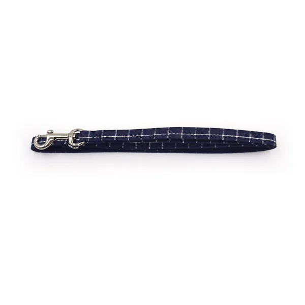 Laisse Chat et Chaton Coton Carreaux Bleu Marine