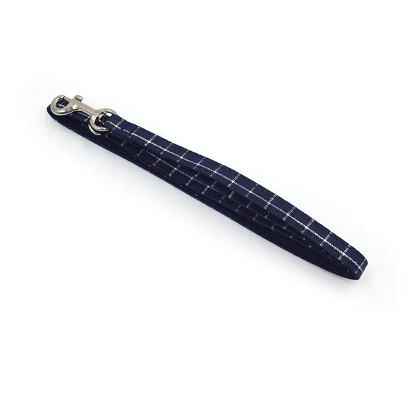 Laisse Chat et Chaton Coton Carreaux Bleu Marine