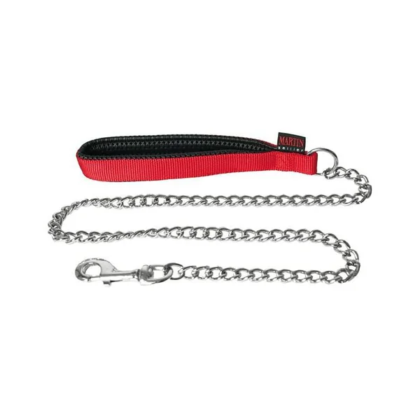Laisse Chien - Martin Sellier Laisse Chaîne Rouge - 100 x 2,5 cm