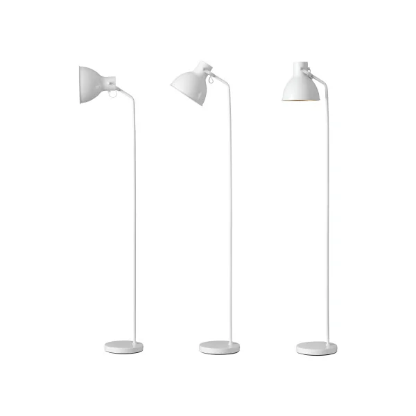 Lampadaire moderne blanc 165 cm avec abat-jour réglable