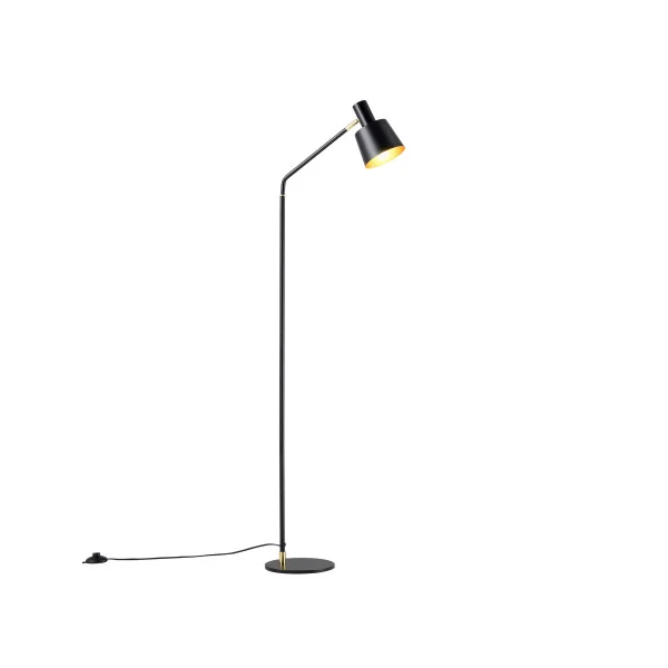 Lampadaire moderne noir avec abat-jour réglable 140 cm
