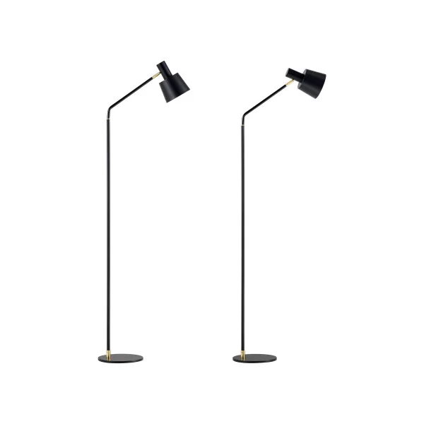 Lampadaire moderne noir avec abat-jour réglable 140 cm