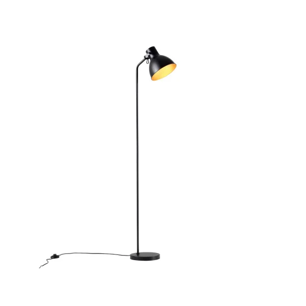 Lampadaire moderne noir avec abat-jour réglable 165 cm