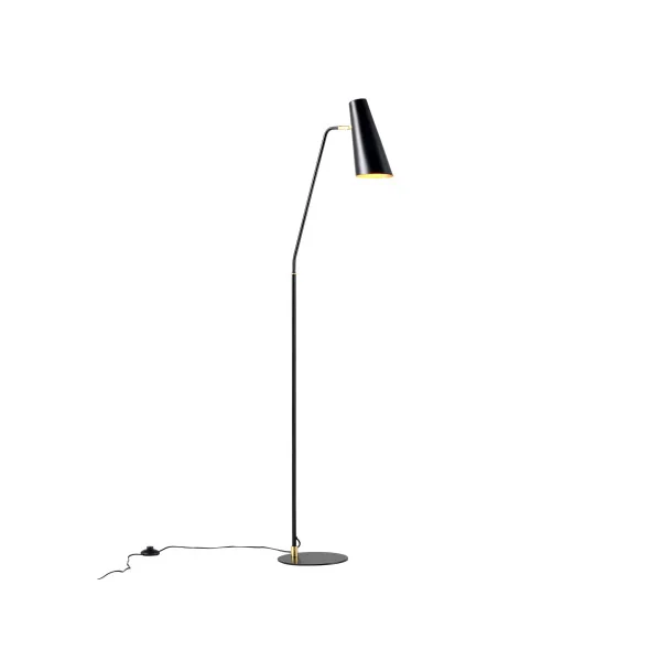 Lampadaire noir avec abat-jour réglable 160 cm