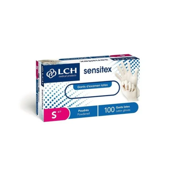LCH Sensitex Gants d’Examen En Latex Poudrés - Boîte de 100 Gants