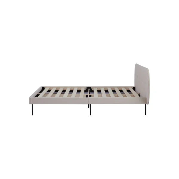 Lit Capitonné avec Sommier 140 x 200 cm Beige