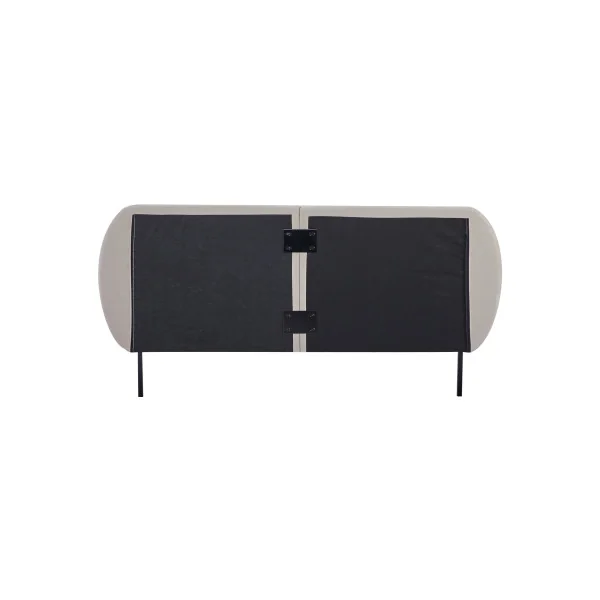 Lit Capitonné avec Sommier 140 x 200 cm Beige