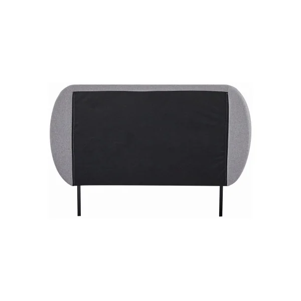 Lit Capitonné avec Sommier 90 x 200 cm Tissu Gris