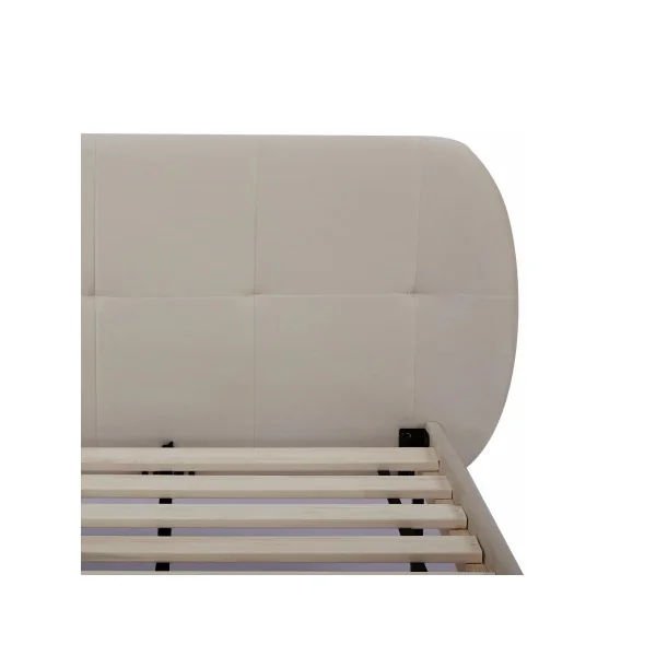 Lit Capitonné avec Sommier et Matelas 90 x 200 cm Beige