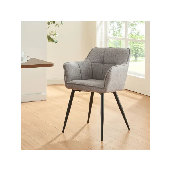Lot de 2 Chaises de Salle à Manger 57 x 53 x 81 cm Gris