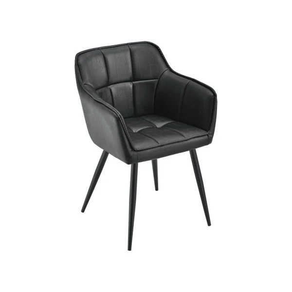 Lot de 2 Chaises de Salle à Manger 57 x 53 x 81 cm Noir