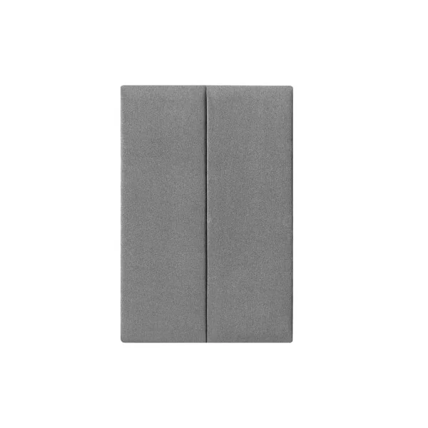 Lot de 2 Coussins Muraux 90 x 30 cm Gris Clair