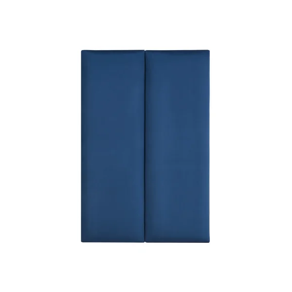 Lot de 2 Coussins Muraux en Velours 90 x 30 cm Bleu Marine