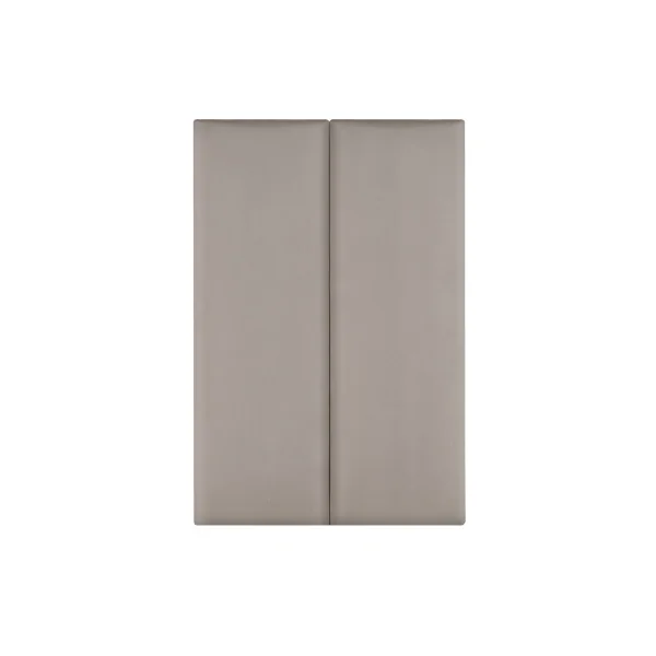 Lot de 2 Coussins Muraux en Velours 90 x 30 cm Gris Clair