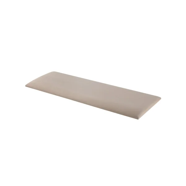 Lot de 2 Coussins Muraux en Velours 90 x 30 cm Gris Clair