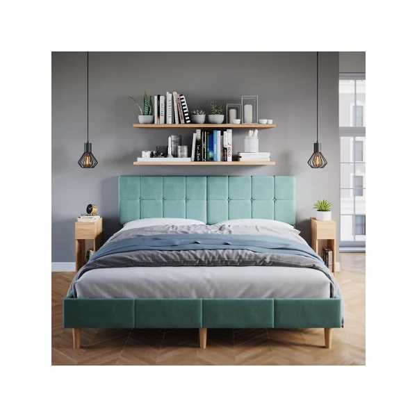 (Lot de 2) Table de Chevet Chêne Etroite Table Nuit Moderne