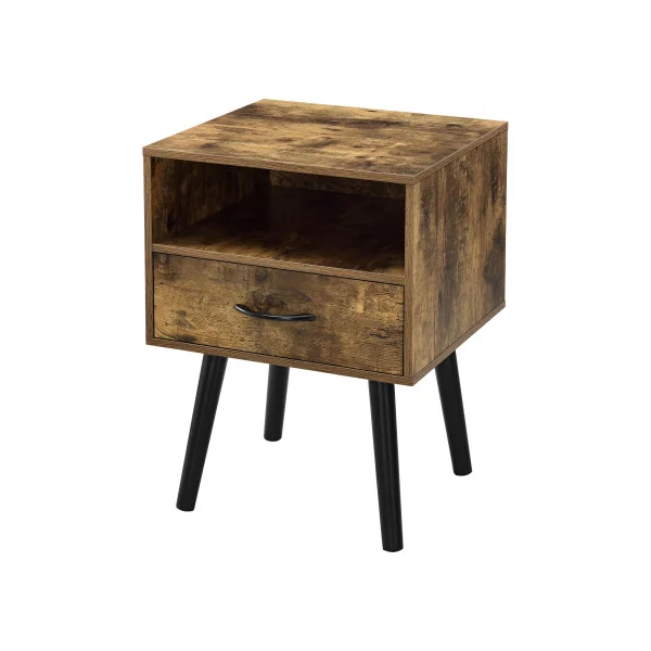 Lot de 2 Tables de Chevet 42 x 40 x 57 cm Marron Rustique Table de Nuit Scandinave