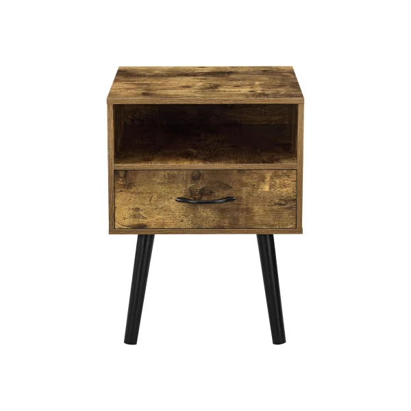 Lot de 2 Tables de Chevet 42 x 40 x 57 cm Marron Rustique Table de Nuit Scandinave