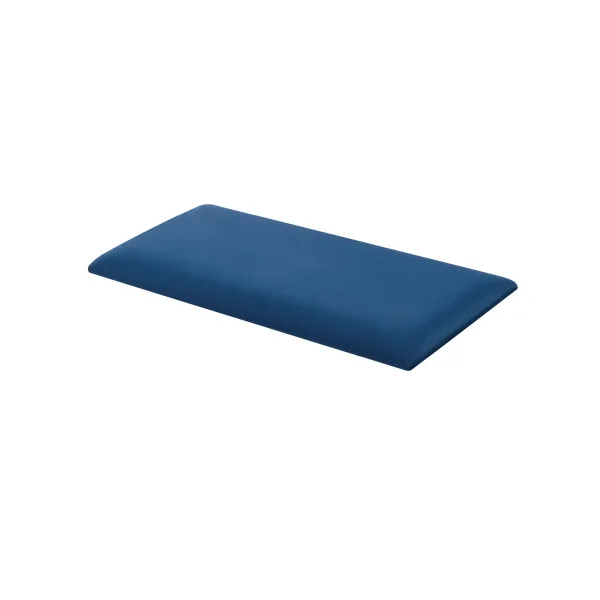 Lot de 3 Coussins Muraux en Velours 60 x 30 cm Bleu Marine