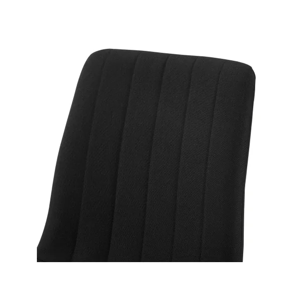 Lot de 4 Chaises de Salle à Manger 43 x 52 x 89 cm Tissu Noir