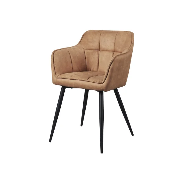 Lot de 4 Chaises de Salle à Manger 57 x 53 x 81 cm Imitation Daim Marron