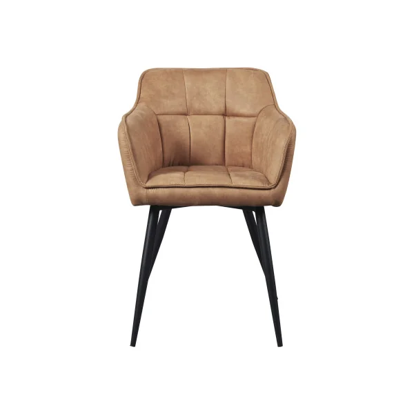 Lot de 4 Chaises de Salle à Manger 57 x 53 x 81 cm Imitation Daim Marron