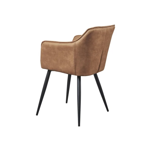 Lot de 4 Chaises de Salle à Manger 57 x 53 x 81 cm Imitation Daim Marron