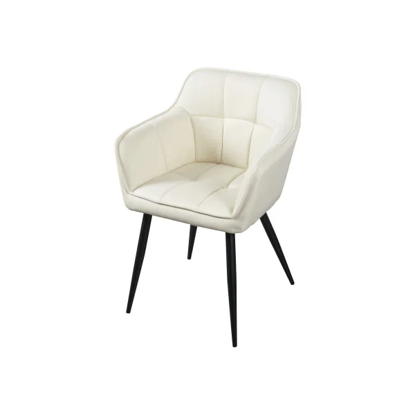 Lot de 4 Chaises de Salle à Manger 57 x 53 x 81 cm Tissu Beige