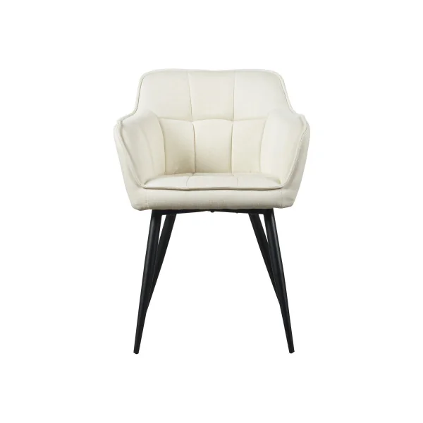 Lot de 4 Chaises de Salle à Manger 57 x 53 x 81 cm Tissu Beige