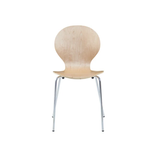 Lot de 4 Chaises de Salle à Manger Naturel Empilables