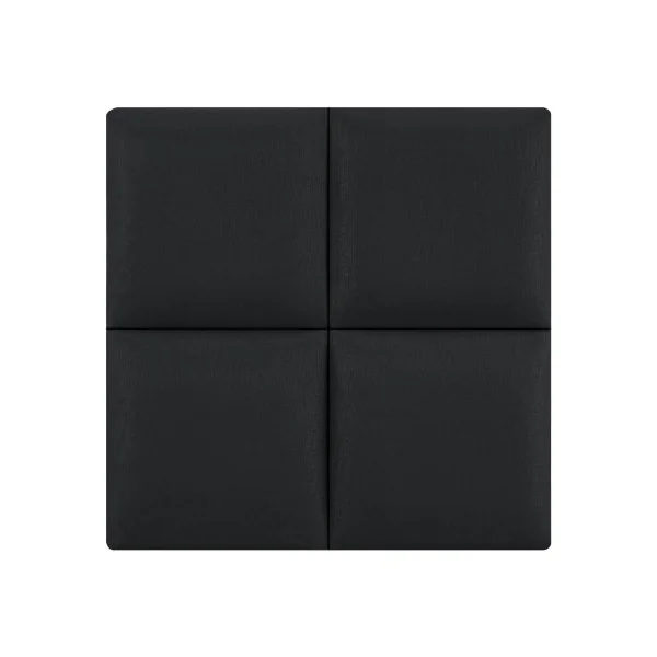 Lot de 4 Coussins Muraux 30x30 cm Noir