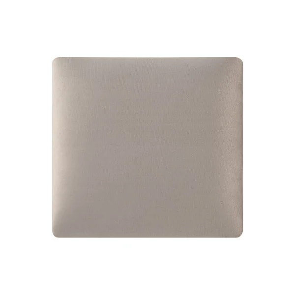 Lot de 4 Coussins Muraux en Velours 30 x 30 cm Gris Clair