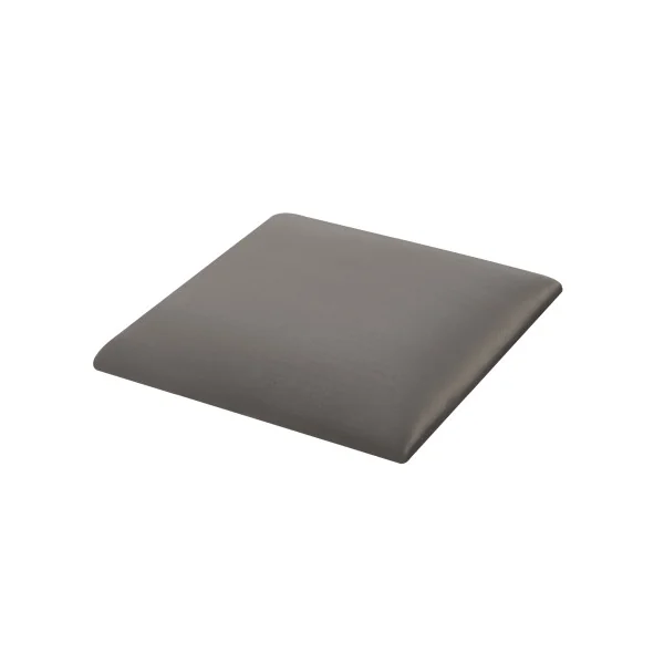 Lot de 4 Coussins Muraux en Velours 30 x 30 cm Gris Foncé