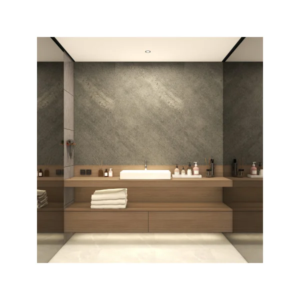 Lot de 4 Panneaux Muraux Décoratifs 120 x 60 cm Gris
