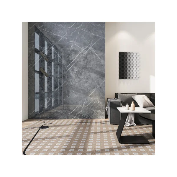 Lot de 4 Panneaux Muraux Décoratifs 120 x 60 cm Marbre Noir