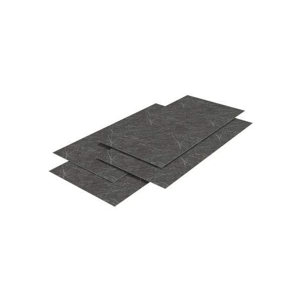 Lot de 4 Panneaux Muraux Décoratifs 120 x 60 cm Marbre Noir