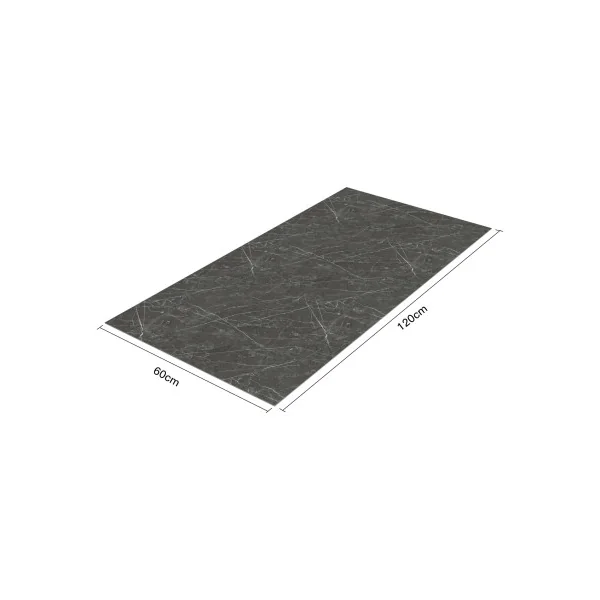 Lot de 4 Panneaux Muraux Décoratifs 120 x 60 cm Marbre Noir