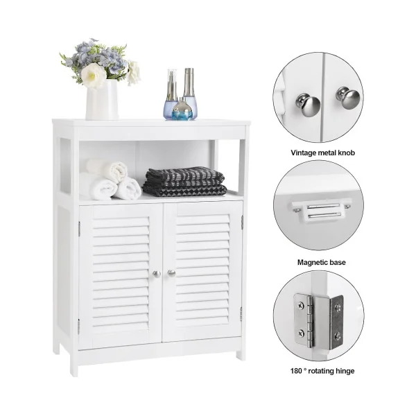 (LOT) Meuble Sous Vasque Blanc Meuble sous Lavabo et Meuble de Salle de Bain Armoire Salle de Bain