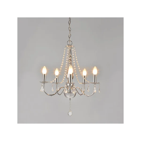 Lustre classique en métal et plastique, 52 cm