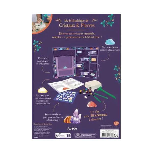 Ma bibliothèque de cristaux et pierres - Auzou