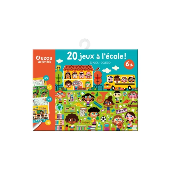 Ma pochette de 20 jeux à l'école - Auzou